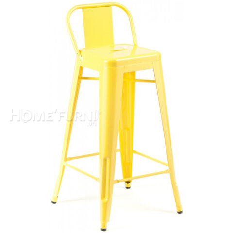 Ghế thép sơn tĩnh điện Tolix Hstool with backrest
