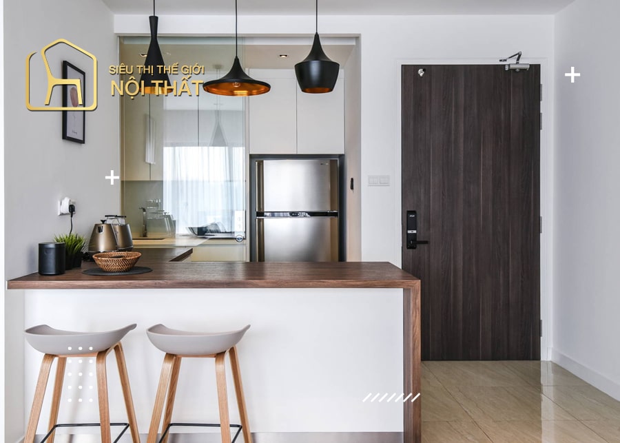 Mẫu thiết kế nội thất bếp nhà ống 3m