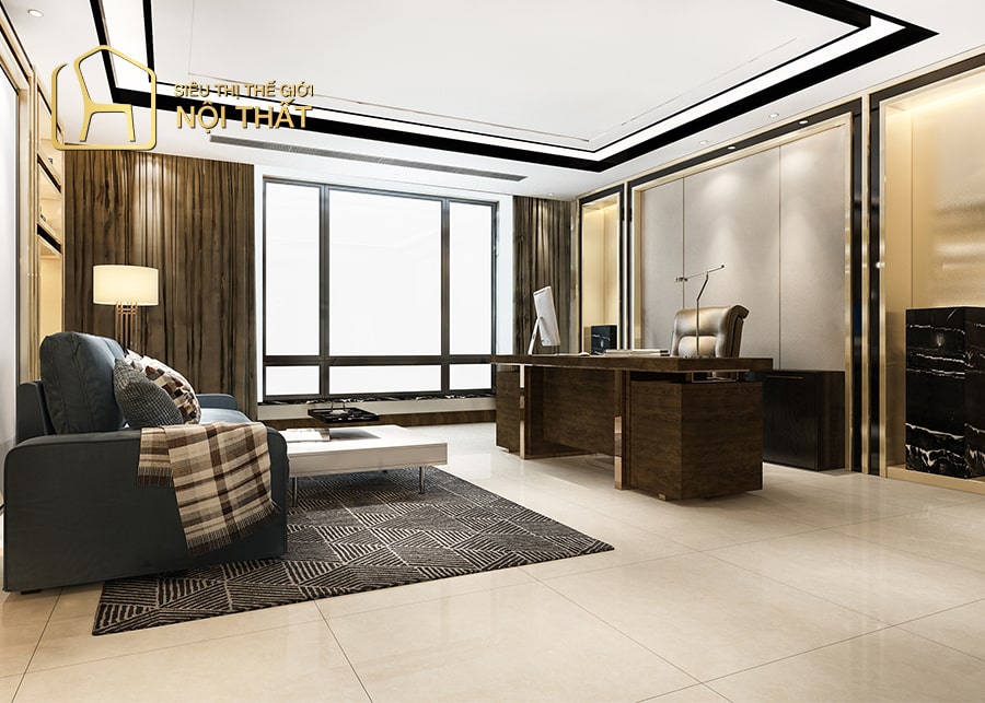 Mẫu thiết thiết kế nội thất văn phòng giám đốc, lãnh đạo