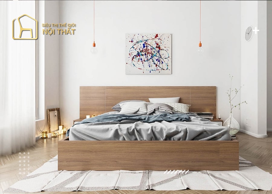 Thiết kế phòng ngủ đẹp hiện đại với màu trắng nhẹ nhàng tinh tế