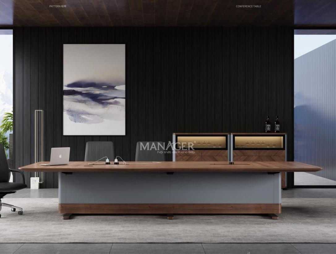 Bàn họp MDF veneer 4.2m Catania 107-CT