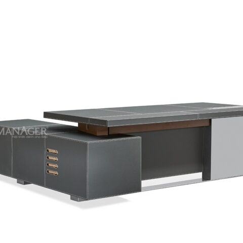 Bàn làm việc bọc da tổng hợp 2.4m Catania 23-MD