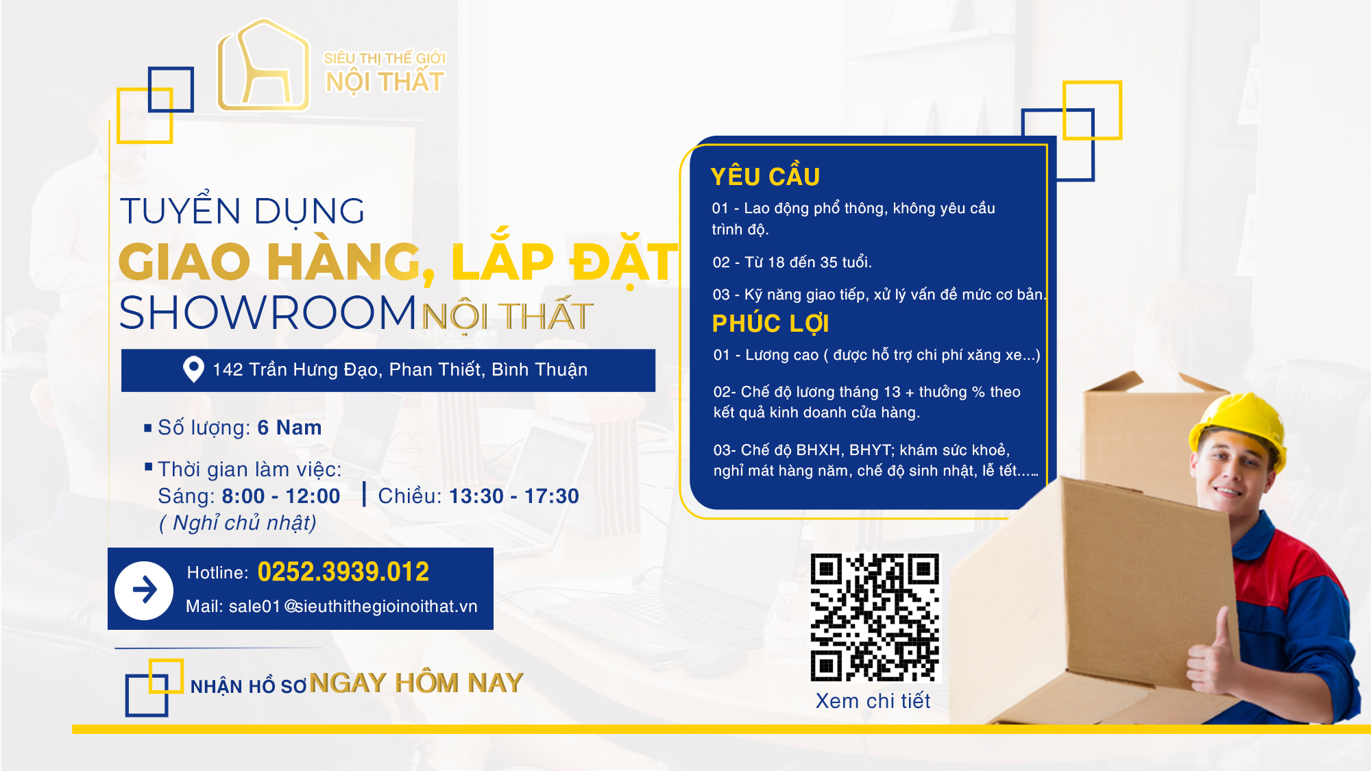 Tuyển dụng nhân viên giao hàng, lắp đặt nội thất