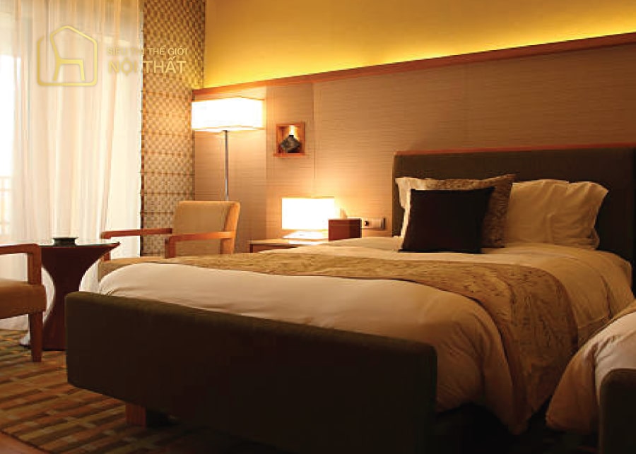 Phòng ngủ nam được decor lãng mạn