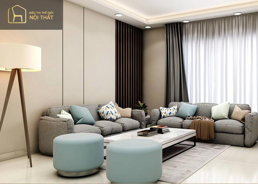 Phòng khách theo hướng ấm áp và thư giãn  