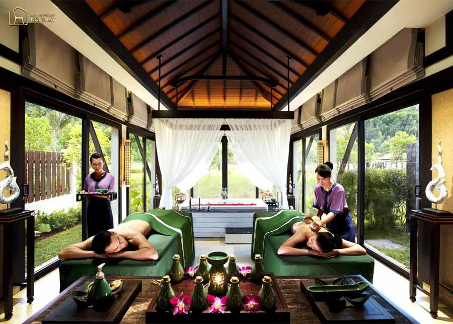 Mẫu 10: Mẫu thiết kế Spa mở, chan hòa với thiên nhiên