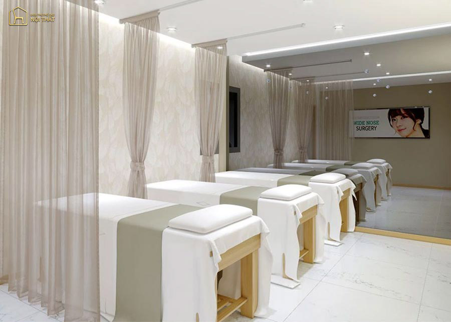Mẫu 7: Mộc mạc đơn sơ với phong cách nội thất spa đẹp, tối giản 