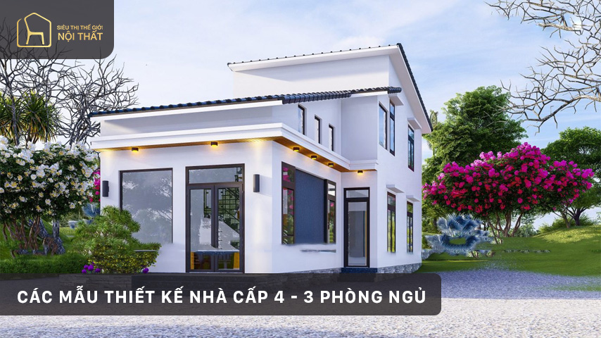 Các mẫu thiết kế nhà cấp 4 3 phòng ngủ được ưa chuộng nhất hiện nay