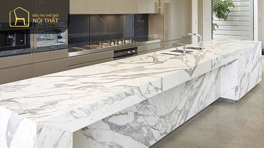 Màu trắng sứ nổi bật của đá granite