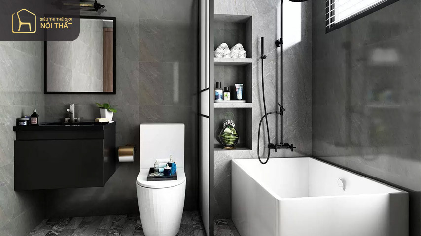 Trang trí nhà vệ sinh bằng một vài vật dụng nhỏ