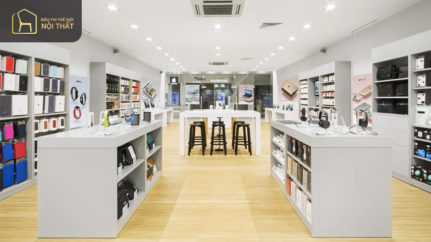 Màu sắc showroom là màu sắc đặc trưng của thương hiệu giúp khách hàng nhớ kỹ về thương hiệu hơn 
