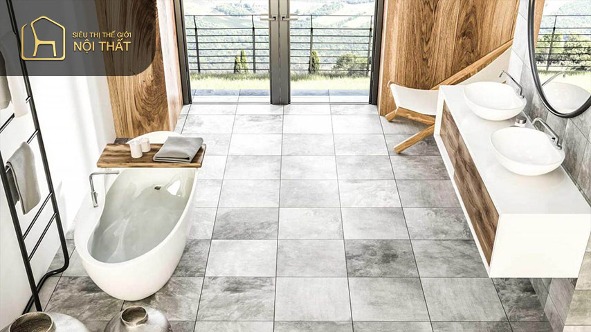 Thiết kế nhà tắm nhỏ theo phong cách đơn giản giúp tiết kiệm diện tích làm cho căn phòng trở nên rộng rãi