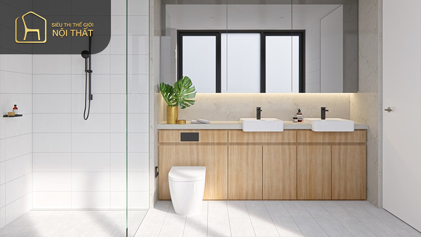 Vì có không gian nhỏ hẹp nên thiết kế nhà tắm nhỏ đẹp cần ưu tiên sự đơn giản và kết hợp trang trí những món nội thất nhỏ gọn