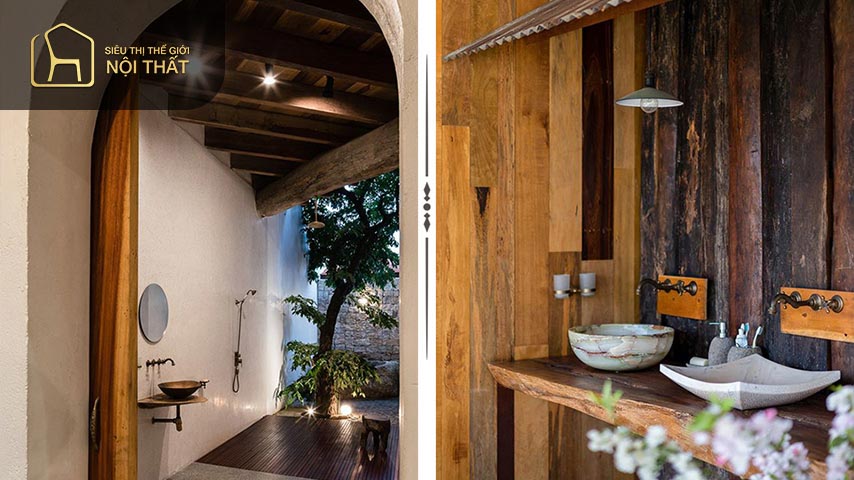 Nhà vệ sinh đẹp trang trí theo phong cách vintage giúp cho nhà vệ sinh thêm tiện nghi và hiện đại hơn