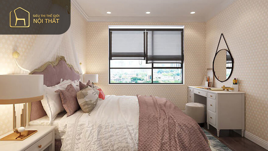 Phòng ngủ con gái phong cách Vintage mang lại không gian độc đáo mới lạ
