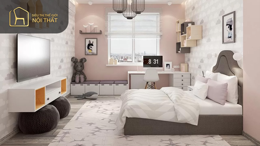 Chọn gam màu phù hợp để trang trí sẽ tạo nên mẫu phòng ngủ đẹp cho con gái