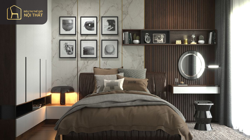 Phong cách thiết kế phòng ngủ master 30m2 hiện đại được nhiều người yêu thích