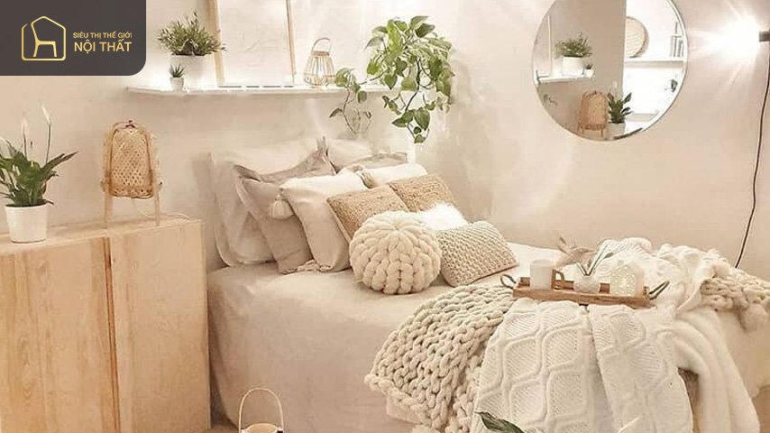 Cách trang trí phòng ngủ nhỏ không có cửa sổ