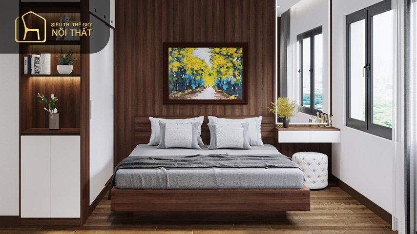 Mẫu thiết kế nhà 70m2 2 tầng 3 phòng ngủ có gara ô tô với tone màu đen chủ đạo phù hợp với các cặp đôi yêu thích sự tối giản