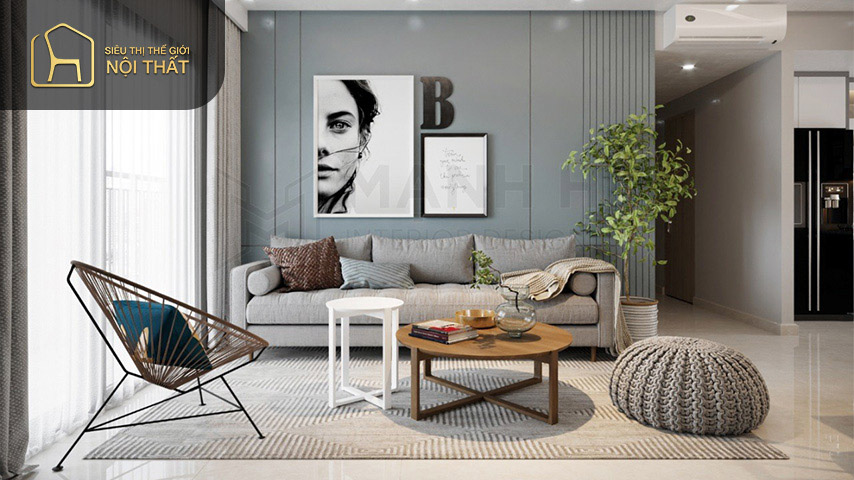 Thiết kế nội thất căn hộ hình chữ nhật 100m2 phù hợp với nhiều phong cách và xu hướng khác nhau