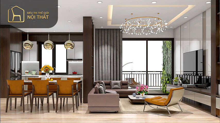 Thiết kế nội thất chung cư chữ L 100m2 có ưu điểm là dễ dàng phân chia không gian cho từng khu vực