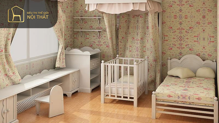 Tham khảo ý tưởng thiết kế phòng ngủ cho bé gái sơ sinh của bạn