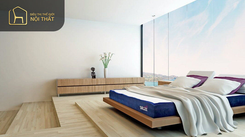 Chọn màu sắc phù hợp là giải pháp cho phòng ngủ không có cửa sổ trở nên thoải mái rộng rãi hơn