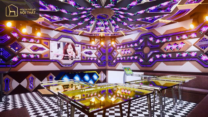 Mẫu 2: Thiết kế phòng karaoke phong cách minibar là xu hướng mới được nhiều giới trẻ yêu thích