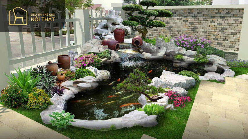 Hồ cá Koi được xem là “vũ khí bí mật” của nhiều gia chủ