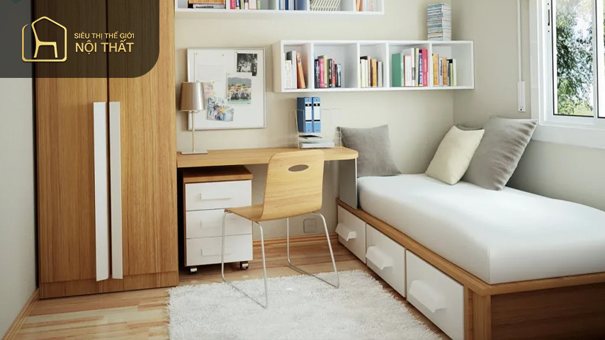 Cách trang trí, sắp xếp phòng ngủ 9m2 hợp lý