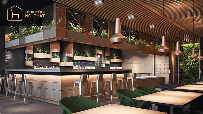 Kích thước của quầy bar quán cafe