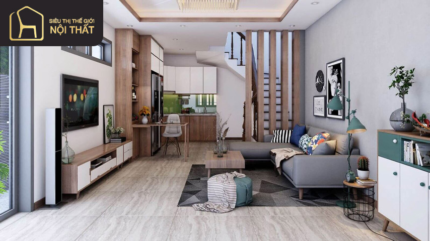Phòng khách diện tích 12m2