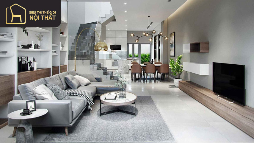 Phòng khách diện tích 30m2