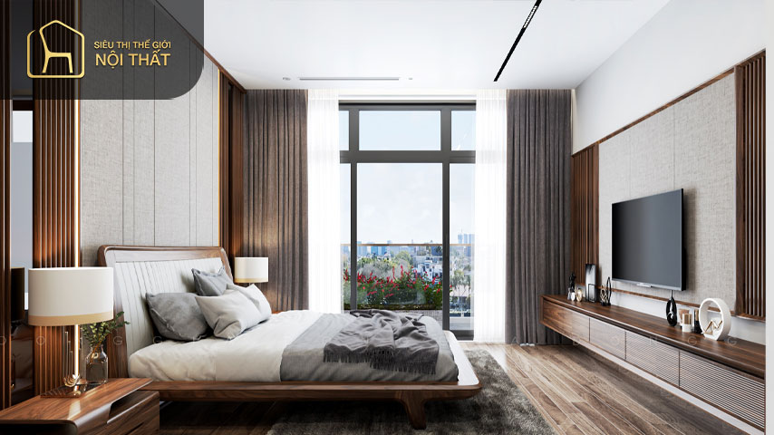 Việc đặt giường ngủ đối diện với cửa phòng dễ khiến gia chủ cảm thấy bất an, mất ngủ, hay giật mình khi ngủ