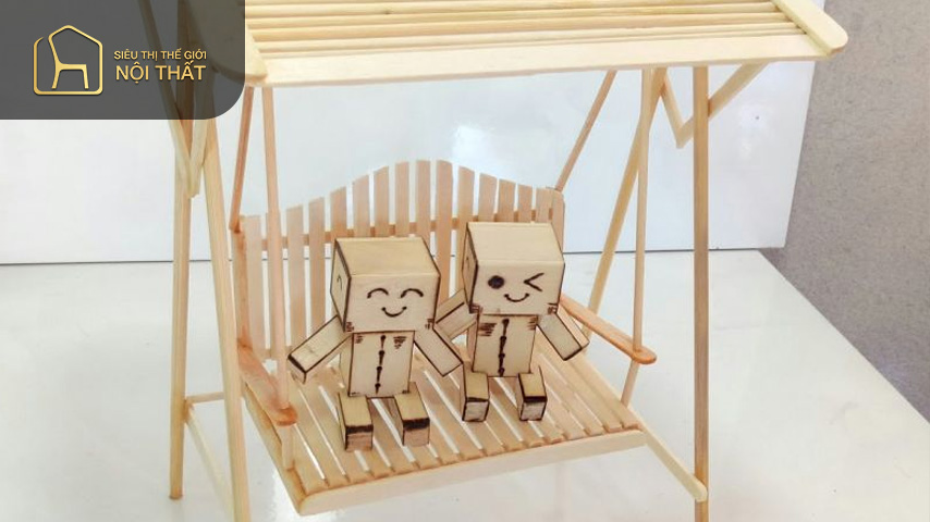 Từ những que kem bạn có thể tạo ra những món đồ trang trí phòng ngủ đẹp mắt