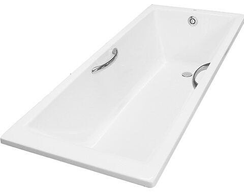 Bồn tắm nhựa có tay vịn, không yếm