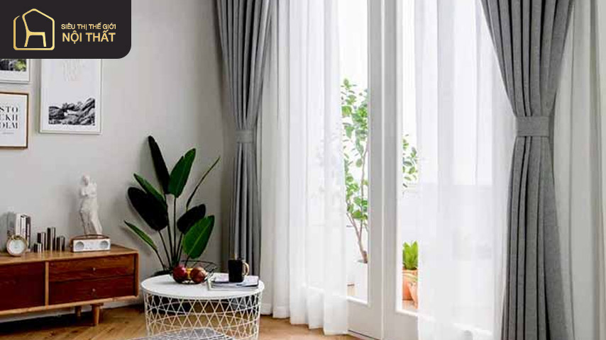 Tone màu sáng giúp không gian phòng khách thêm tinh tế