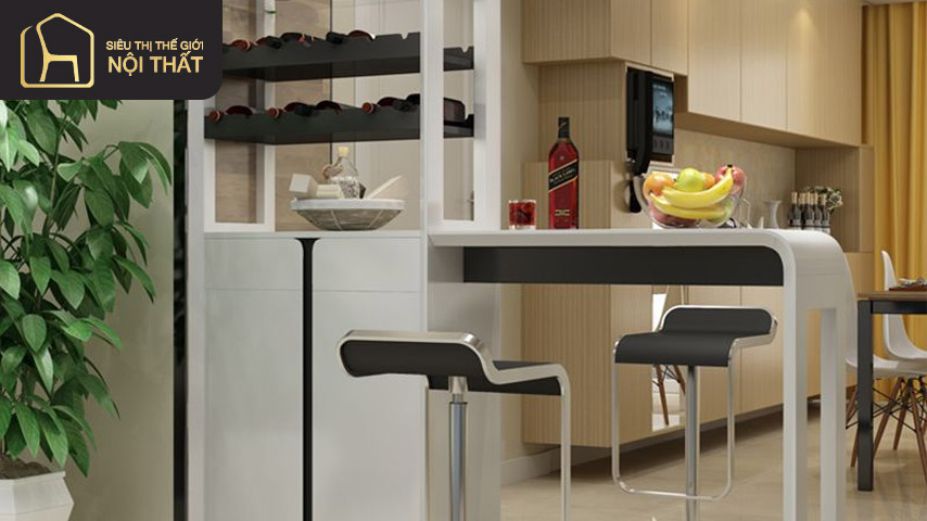  Thiết kế tủ bếp đẹp có quầy bar kết hợp 