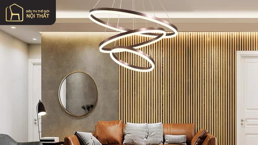 20 mẫu đèn chùm phòng khách đơn giản, giá rẻ