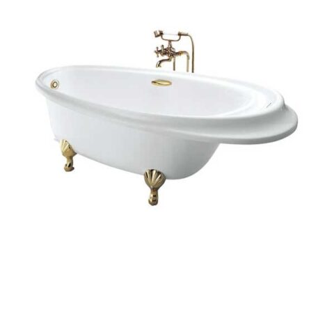 Bồn tắm ngọc trai đặt sàn bao gồm thanh tay vịn