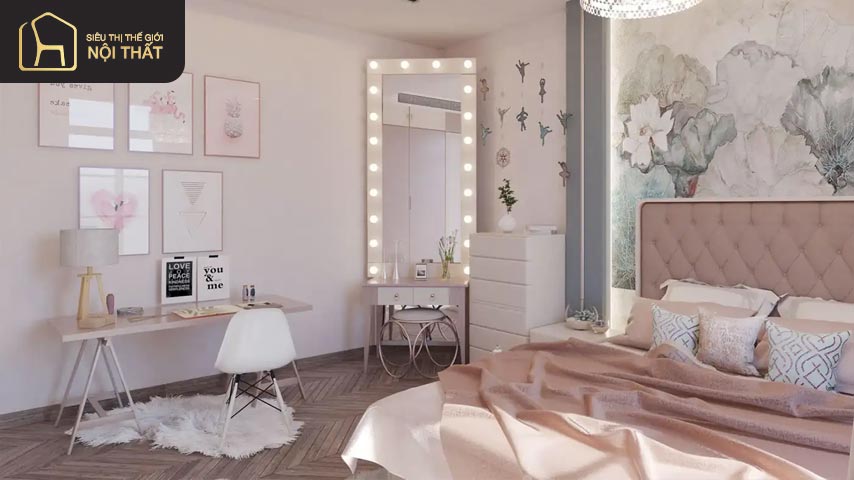 Những mẫu thiết kế phòng ngủ đẹp cho nữ màu trắng phù hợp xu hướng hiện nay