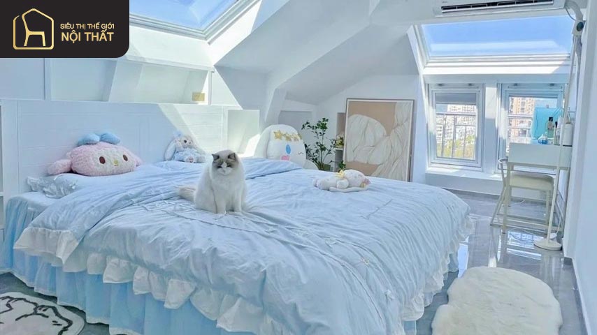Top mẫu phòng ngủ cho bé gái màu xanh siêu cuốn hút