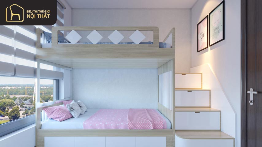 Top mẫu phòng ngủ cho bé gái màu xanh siêu cuốn hút