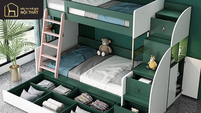 Top mẫu phòng ngủ cho bé gái màu xanh siêu cuốn hút