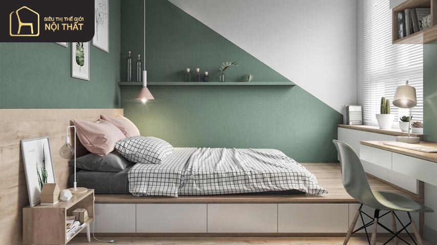 Top mẫu phòng ngủ cho bé gái màu xanh siêu cuốn hút