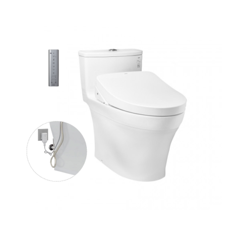 Bàn cầu xí bệt một khối kèm nắp rửa điện tử WASHLET dòng S7 TCF4911Z (220V)