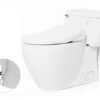 Bàn cầu một khối, nắp đóng êm kèm vòi rửa nước lạnh TCW1211A