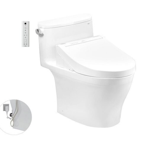 Bàn cầu một khối kèm nắp rửa điện tử WASHLET dòng C5 - TCF24410AAA (220V)