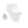 Bàn cầu một khối, nắp đóng êm kèm vòi rửa nước lạnh TCW07S