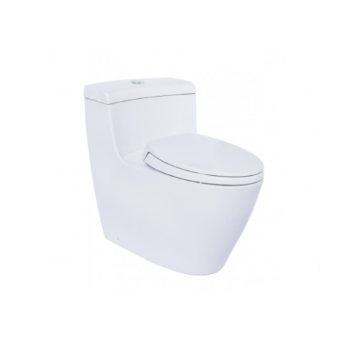 Bàn cầu một khối, nắp đóng êm kèm vòi rửa nước lạnh TCW07S